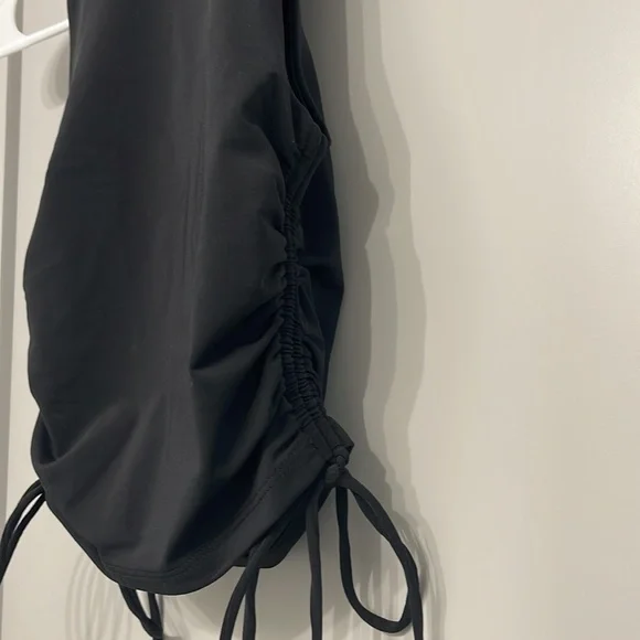 NWT Zara Ruched Stretchy Black Top Small - Picture 4 of 7